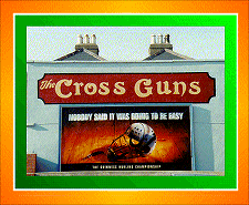 Cross and Guns Sign