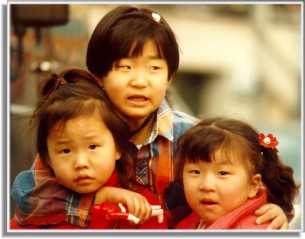 Three Young Korean Girls